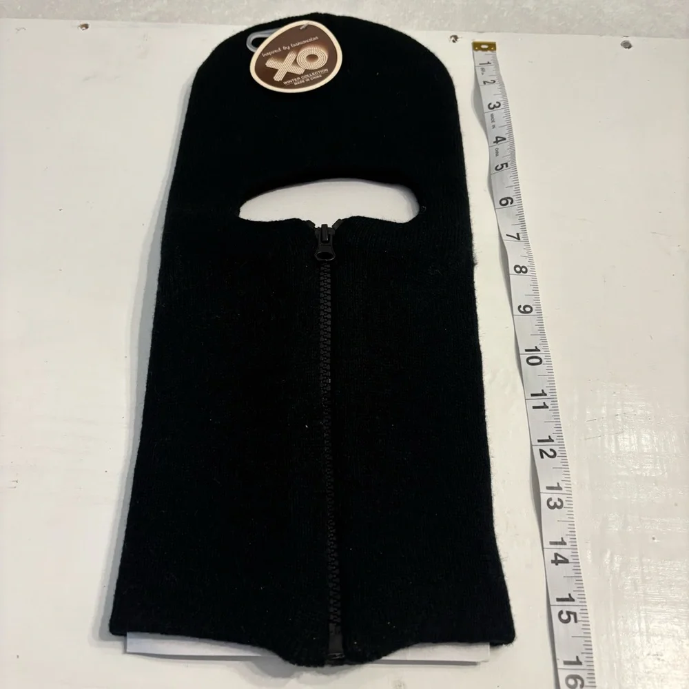 Black Winter Face Mask Balaclava Unisex One Size